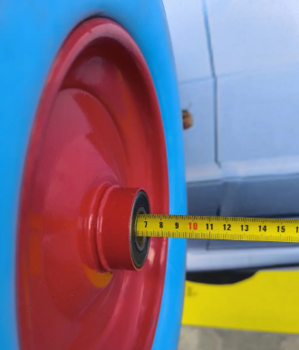 Колесо пінополіуретанове 3.50-8 до тачки під вісь 20 мм Безкамерка