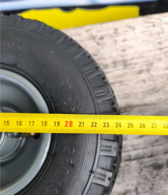 Колесо до возика 3.00-4 (260*85) під вісь 20 мм Пневматичне ВС Польща