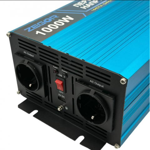Інвертор перетворювач напруги ZEGOR 1000W 12/220V (чиста синусоіда) DPR-1000