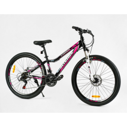 Велосипед Спортивний 26" дюймів CORSO INTENSE Чорно-Рожевий