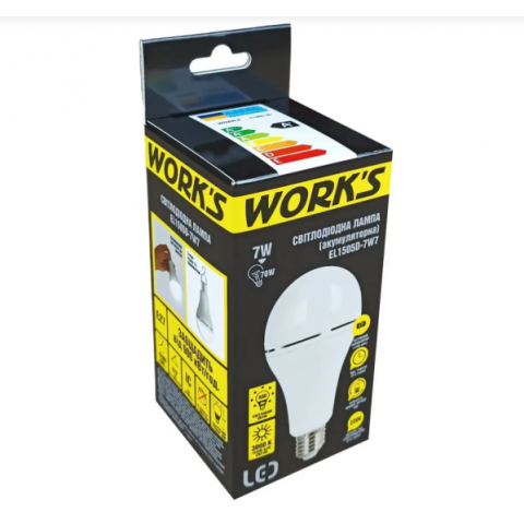 LED Лампа акумуляторна EL1505D-7W7 WORK'S