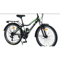 Велосипед Спортивний 24" Forte Stark рама 13" з багажником та крилами