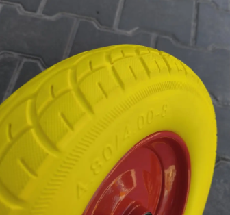 Колесо в зборі 4.80/4.00-8 на тачку з пінополіуретану під вісь 16 мм