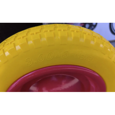 Колесо в зборі 3.25/3.00-8  до тачки з пінополіуретану під вісь 16 мм