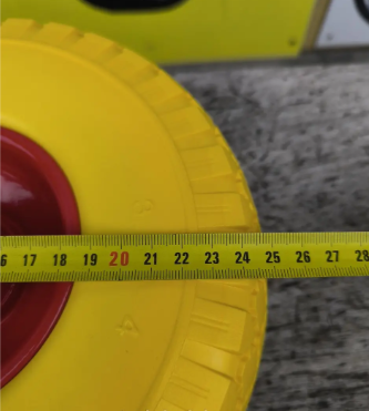 Колесо в зборі Безкамерне 3.00-4 на тачку з пінополіуретан під вісь 20 мм