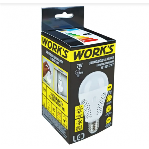 LED Лампа акумуляторна EL1505-7W7 WORK'S