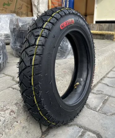 Покришка на скутер 3.00-10 з камерою Тайвань шипована