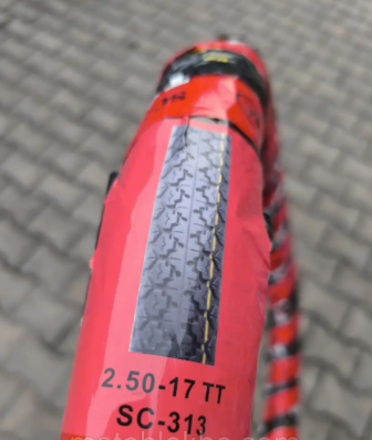 Резина 2.50-17 з камерою Тайвань 6 PR SС-TYRE на мотоцикл 