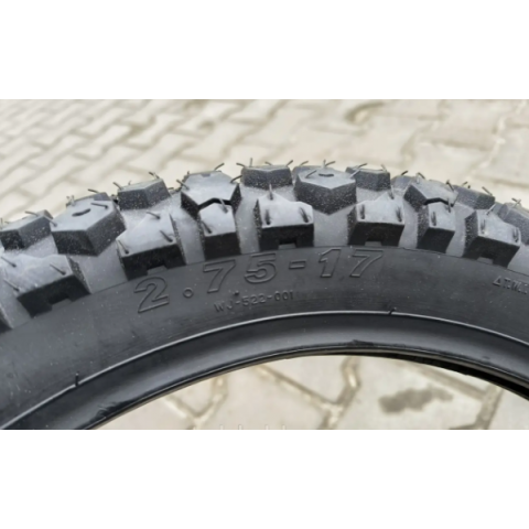 Покришка з камерою 2.75-17 шипована 8 PR WJ-522 на мотоцикл Альфу Дельту Мустанг