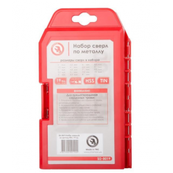 Набір свердел по металу INTERTOOL SD-0019 HSS