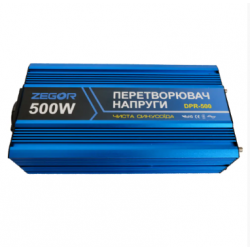 Інвертор перетворювач напруги ZEGOR DPR-500 (500W, 12/220V, чиста синусоїда)