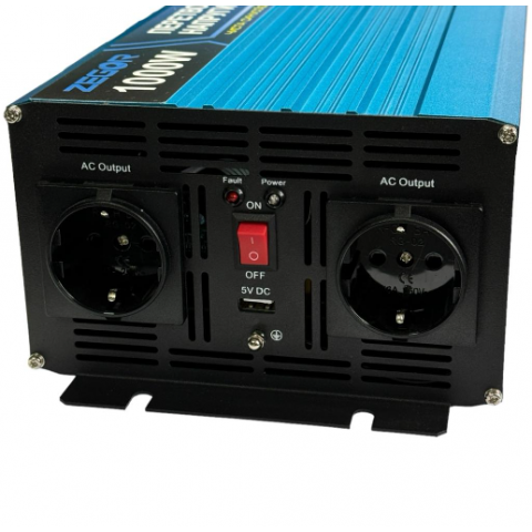 Інвертор перетворювач напруги ZEGOR 1000W 12/220V (чиста синусоіда) DPR-1000