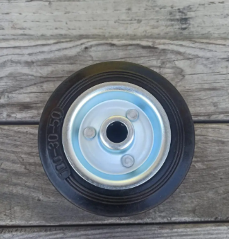 Колесо поворотне 100 мм з гальмом на мобільні стенди вітрини тумби