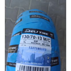 Покришка 130.70-13 на скутер Deli SC-109 безкамерна