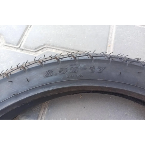 Шина 2.50-17 з камерою 6 PR до мотоцикла Альфа Дельта трасова
