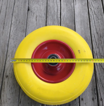 Колесо в зборі з пінополіуретану 4.00-6 на тачку під вісь 20 мм