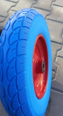 Колесо пінополіуретанове 3.50-8 до тачки під вісь 20 мм Безкамерка