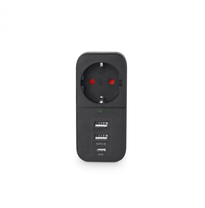 Мережевий адаптер Videx з/з 1п 2.4A 2USB+USB-C Oncord
