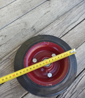 Колесо на візок 200 мм під вісь 12 мм гусматік