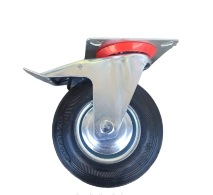 Колесо поворотне з гальмом 125 мм на мобільні стенди перевізне обладнання