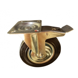 Колесо поворотне 200 мм з гальмом до мусорного бака