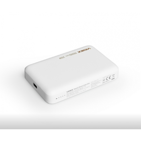 Повербанк з бездротовою зарядкою 10000mAh VIDEX VPB-331 PD20W Білий