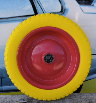 Колесо в зборі 3.25/3.00-8  до тачки з пінополіуретану під вісь 16 мм