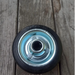 Колесо поворотне 75 мм без тормоза на мобільні стенди вітрини тумби