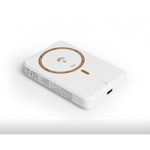 Повербанк з бездротовою зарядкою 10000mAh VIDEX VPB-331 PD20W Білий