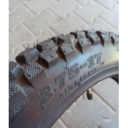 Резина з камерою 2.75-17 шипована покришка на мотоцикл Альфу Дельту Мустанг