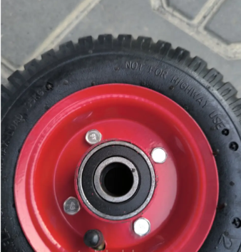 Колесо 2.50-4 в зборі на візок Пневматичне 200 мм під вісь 20 мм