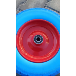 Колесо пінополіуретанове 3.50-8 до тачки під вісь 20 мм Безкамерка