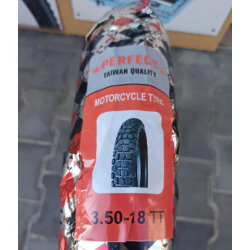 Шина на мотоцикл Иж 3.50-18 з камерою Тайвань шипована