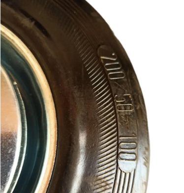 Колесо поворотне 200 мм з гальмом до мусорного бака