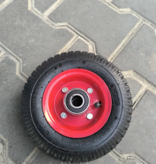 Колесо 2.50-4 в зборі на візок Пневматичне 200 мм під вісь 20 мм