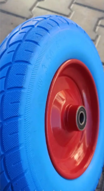 Колесо пінополіуретанове 3.50-8 до тачки під вісь 20 мм Безкамерка