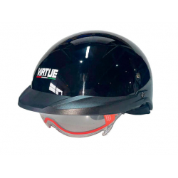 Шолом MD-513-1 чорний глянсовий + прозоре скло size L - VIRTUE