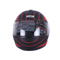 Шолом MD-803 чорний матовий з помаранчевим size M - VIRTUE