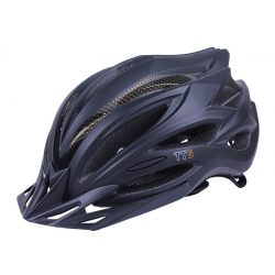 Шолом захисний чорний з козирком та з габаритним ліхтарем size L - TTG