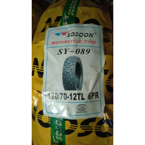 Шина 120.70-12 Sosoon безкамерка на скутер