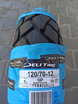 Шина для скутера 120.70-12 безкамерка Індонезія SB-117 