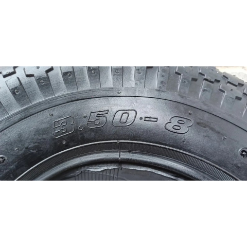 Резина 3.50-8  з камерою до садової та будвельної тачки 