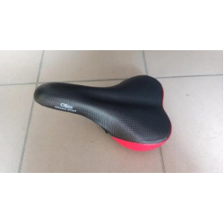 Сідло на велосипед чорно-червоне