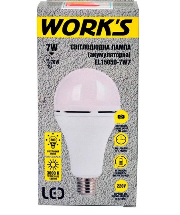 Світлодіодна LED лампа акумуляторна EL1505D-7W7 WORK'S