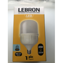 Світлодіодна LED лампа LEBRON 20W, Е27, 6500K