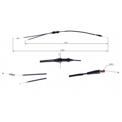 Трос газу роздвоєний - Alpha125CC