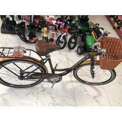 Велосипед Ardis 26 MEDDINA рама 17 коричневий з корзинкою