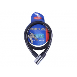 Замок протиугінний тросовий 15мм*800мм (під ключ) ZX1209