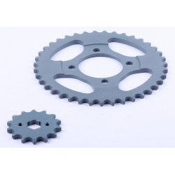 Зірка, к-т 2 шт.: задня + передня 39Т/14Т - 420Н - Дельта