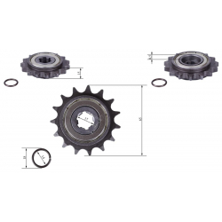 Зірка передня (вільний хід) 15Т - 428Н - Дельта